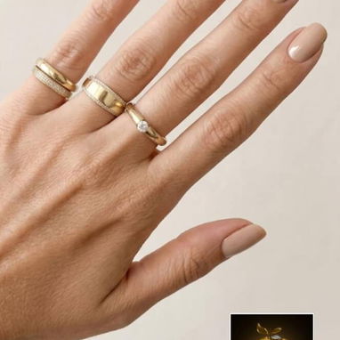 Juegos de anillos de compromiso y anillos para mujer de oro 10k - 8/10