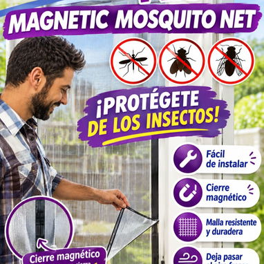 🦟Mosquitero Camero plegable.  📍 Doble entrada 📍Raqueta Mata Mosquitos Bravo King.  📍Malla Mosquitera Magnética 📍 - 4/4