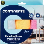 Paños multiuso de microfibra Continente paquete de 3 — limpieza del hogar - Img 58212861