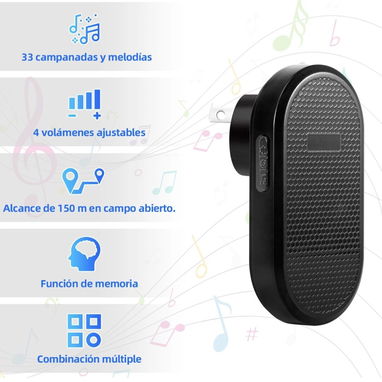Timbre para puertas o avisos no lleva cables es inalambrico trae su pila de respuesto - Img 94339109