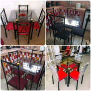 Juego de comedor de tubo con cristal 💥 entrega Gratis en toda la Habana - Img 52101919