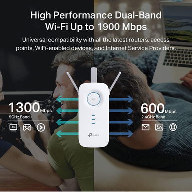 Repetidor 💪 TP-Link  WiFi AC1900 RE550 puerto Gigabit Ethernet | Hasta 2200 pies cuadrados,32 dispositivos/ 63142460 - 2/7