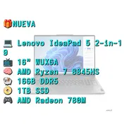 LAPTOP 🎁NUEVA📦CAJA, Lenovo IdeaPad 5 2-in-1 9 (83DS0058US), 16" Tactil, Ryzen 7 8845HS, 16GB DDR5, 780M, 1TB SSD, 10H - Img 57643793