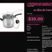 Bee Electrics Freidora 19cm Asas Frías Lavavajillas, Freidora 19cm Cesta 16cm Fondo 3 Capas Cocina Versátil . - Img 57350170
