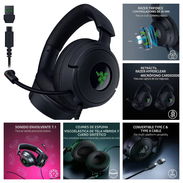 60usd Auriculares Razer Kraken V4 X con cable para juegos: Controladores de 40 mm - Micrófono cardioide - Almohadillas d - Img 55755171