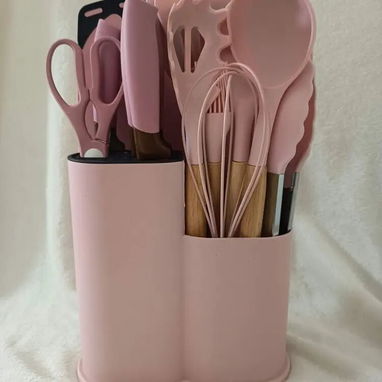 Set de silicona para cocina rosado(CVV) - 2/3