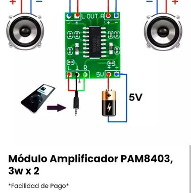 Módulo amplificador PAM8403 y módulo amplificador PAM8403 con bluetooth - Img 86388958
