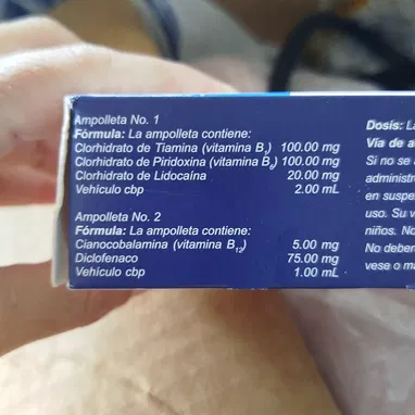 Diclofenaco con lidocaina y vitamina B1, B6 y B12 - Img 123402988