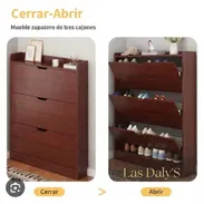 Zapatera de Madera Con Gavetas 4 niveles - Img 57882345