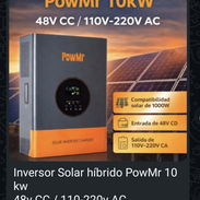 Inversor Solar híbrido PowMr 10 kw 48v CC / 110-220v AC Compatible solar hasta 1000w Transporte incluido 🚛 Precio: 1 - Img 55844209