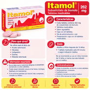 Pastilla contra las diarrea Itamol 262 mg ,mexicana , la acidez 800 mn el blíster - Img 57023087