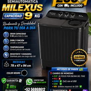Lavadora Semiautomática Milexus de 9kg Color Negro - Img 56864849