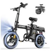 Bicicleta Eléctrica Plegable 14” 1200W 24MPH Batería 48V 10Ah Suspensión y Frenos de Disco - Img 56709564