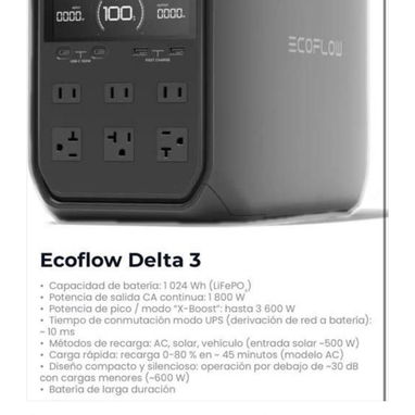Estaciones de energía EcoFlow de la serie 3: delta 3 Classic, delta 3, delta 3 plus 1024 Wh, delta 3 Max. NUEVO. ENTREGA - Img 124066657