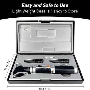 🩺 Otoscopio Médico Profesional 💡 Con Lámpara 🔍 3 Magnificaciones ✨ 4 Herramientas de Diagnóstico 🎁 Estuche Negro - Img 120746851