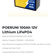 Batería de 12.8 V 100 Ah - Img 57841148