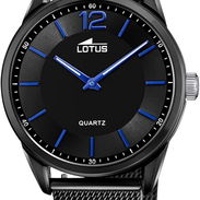 LOTUS Reloj Hombre Analógico de Acero Inoxidable 316l Negro - Movimiento de Cuarzo - Cristal Mineral de Alta Resistencia - Img 55829962