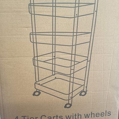 🛒 Carrito Organizador Metálico de 4 Niveles 💰 35 USD - Img 124226075