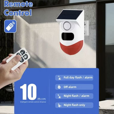 Alarma inalámbrica con carga solar y control remoto 58757374 - 3/6