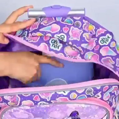🦄🎒SET DE MOCHILA DE RUEDITAS✨DISEÑO DE UNICORNIO DE LENTEJUELAS MÁGICAS 🎁RECIBE POMO DE REGALO🇺🇲ALTA GAMA - 5/8