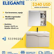 Mueble de baño con espejo y lavamanos - Img 57791275