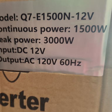 Inversor Q7 12v 120v 3000w onda pura nuevo en caja precio 165usd - Img 125157162