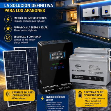 ☀️KIT SOLAR 3.5 kWh — ¡QUE LOS APAGONES NO DECIDAN POR TI! 🔋⚡ - 2/6