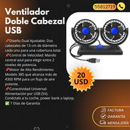 VENTILADOR DOBLE CABEZAL USB - Img 55722341
