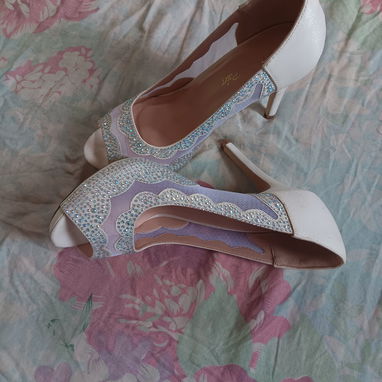 TACONES BLANCOS DE NOVIA CON PIEDRERÍA #37½ - Img 125607097