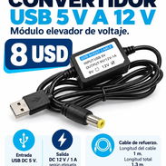 Cable USB 5V a 12V 1A (booster) - Img 51414406