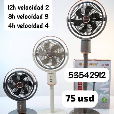 Ventiladores recargables con panel solar - 2/2