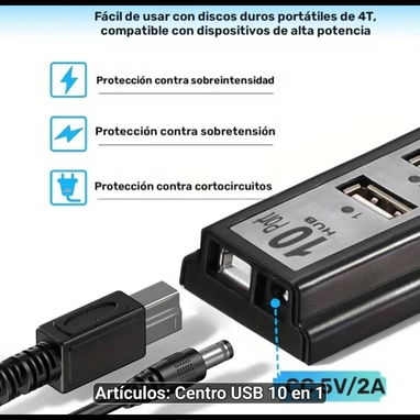 Hub USB de 10 Puertos - Img 124748707