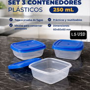 🫙SET DE POZUELOS PLÁSTICOS ✅ 3 UNIDADES DE 250 ML 💲1.5 ✅ 6 UNIDADES DE 600 ML 💲6 ✅ 6 UNIDADES DE 1500 ML 💲7 - Img 54568178