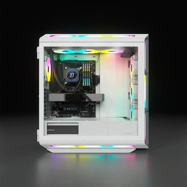 Nuevo en 馃摝馃摝260usd CORSAIR iCUE 5000T RGB Mid-Tower ATX - Carcasa para PC, 208 LED RGB direccionables individualmente - Img 112388867