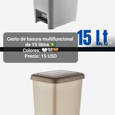 Cestos de basura de 10 litros, 11 litros, 15 litros y 18 litros - 4/4