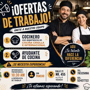 Buscamos Cocinero y Ayudante de Cocina con experiencia - Img 55450799
