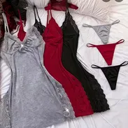 ✨ BATA DE DORMIR SATINADA 💖  Elegancia, comodidad y un toque de sensualidad para tus noches.  ✅ Tela suave y cómoda - Img 56606974
