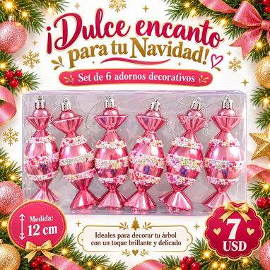 🚧 ✨ ¡DALE BRILLO Y ELEGANCIA A TU NAVIDAD! Decora tu árbol con nuestros exclusivos sets de adornos navideños. ✨ 🚧 - 7/8