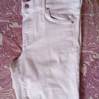 Pantalon Jeans elastizado blanco p/ hombre talla 32 marca GAP - 3/3