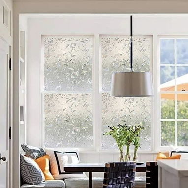 Película de ventana de NUBE DE LIMÓN, película decorativa de privacidad de ventana, pegatina de vidriera 3D, control de - Img 113264296
