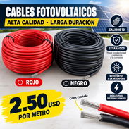 Cables fotovoltaicos (Pareja negro y rojo) estañados, calibre 10 - Img 57433126
