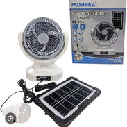 Ventilador recargable 4000 mah, hasta 15 horas, con su panel solar , nuevo #52398072 - Img 56195138