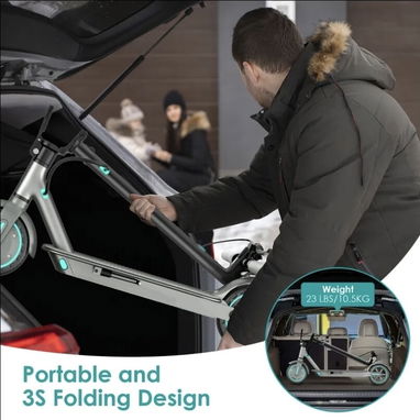 Scooter Eléctrico Plegable S3 –  Carriola, Potencia y Portabilidad 🚀 - 5/5