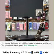 Tablet Samsung A9 plus 4/64 WiFi + Base + Cable de seguridad con llave + Forro - Img 56067699