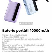 Batería portátil 10000mAh Carga 4 dispositivos a la vez - Img 54380294