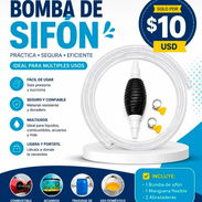 Bomba de sifón  manguera para echar y extraer gasolina para carro - Img 56363247