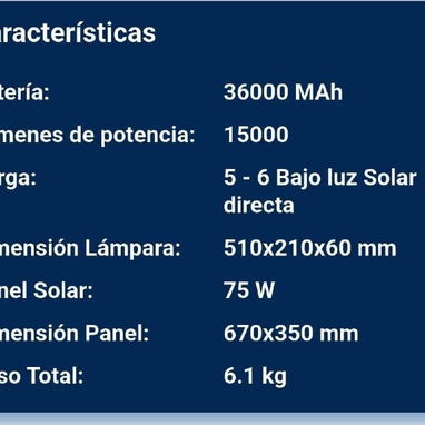 Lámpara Solar para Exterior 800W - 6/7