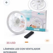 Lámpara led ventilador integrado - Img 54239838
