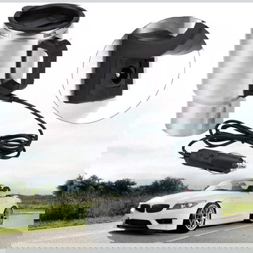 Taza eléctrica p viajes/ uso vehicular 12V/calentar y cocer