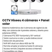 CCTV Hiseeu 4 cámaras PTZ + Paneles. Nuevas - Img 50132491